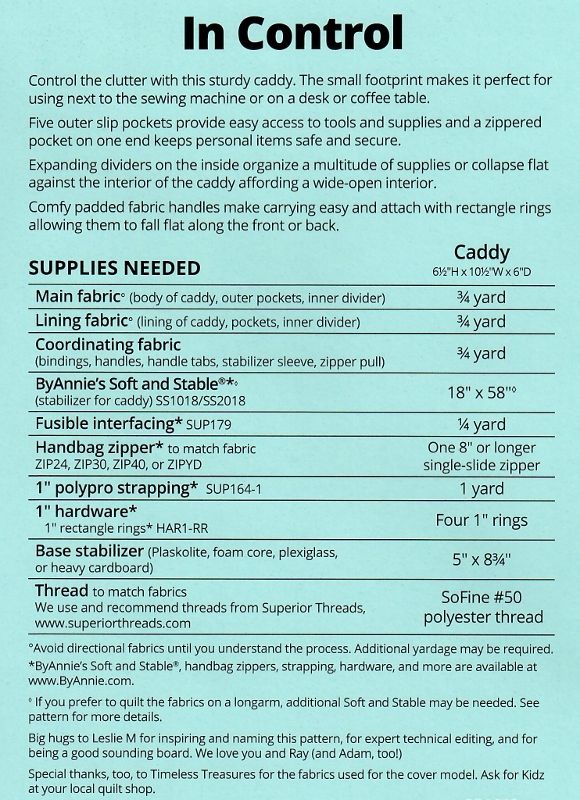 By Annie, In control