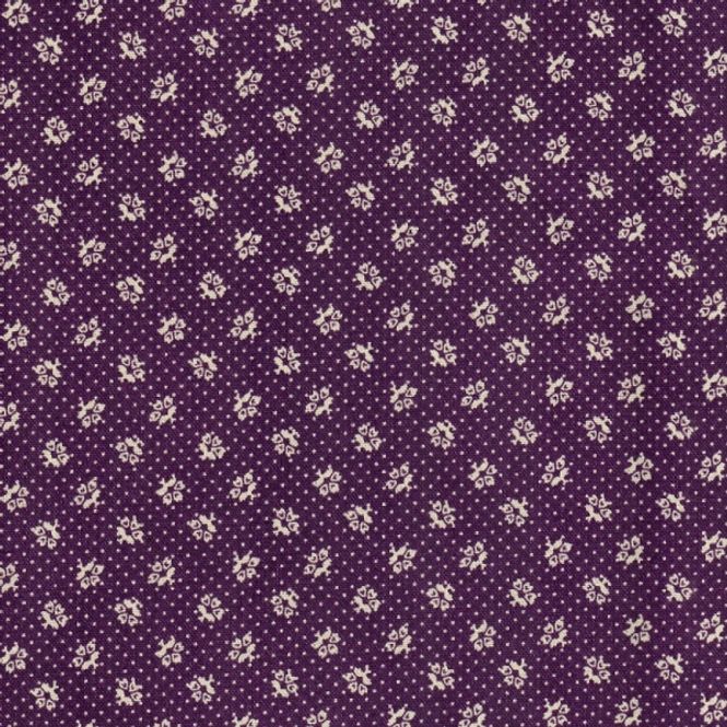 Hovedbilde Gettysburg Era lilla med prikker og blomster