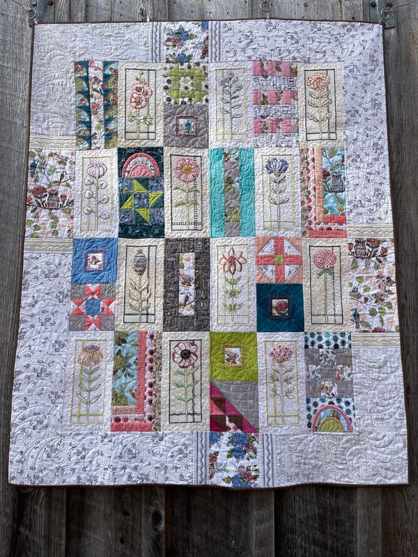 Jaye's Bouquet quilt Månedsblokk