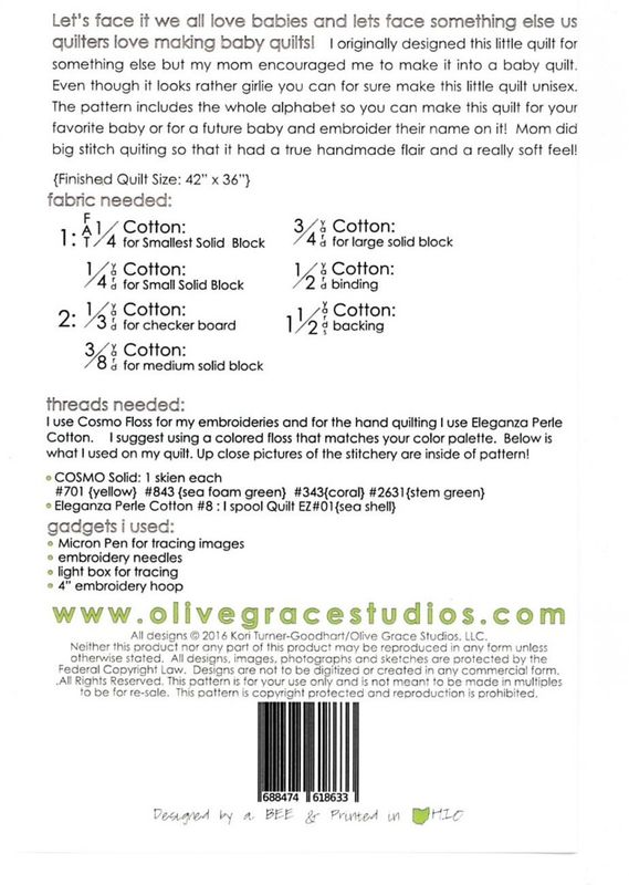 Olive Grace, Claire baby quilt