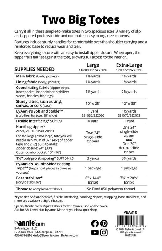 By Annie, two big totes